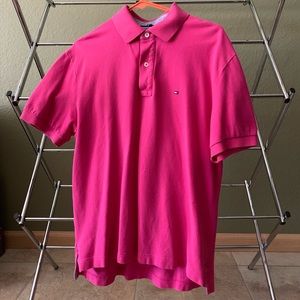 Pink Tommy Hilfiger Polo Small Logo - Size M